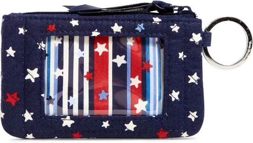 Miniatura 3 de Vera Bradley - Cartera de algodón para mujer, diseño con cremallera y compartimiento para identificación
