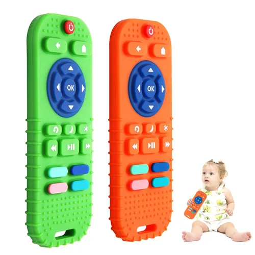 Miniatura 12 de Juguetes de dentición de silicona Hooku para bebés de 0 a 6 meses, mordedores para bebés de 6 a 12 meses, mordedor remoto para bebé, juguetes