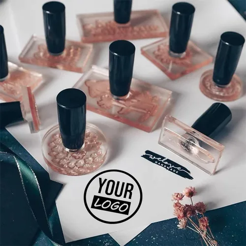 Miniatura 5 de Sello personalizado con texto de logotipo, sello de goma personalizado con asa, sellos de dirección para negocios o manualidades, cuadrado de 1