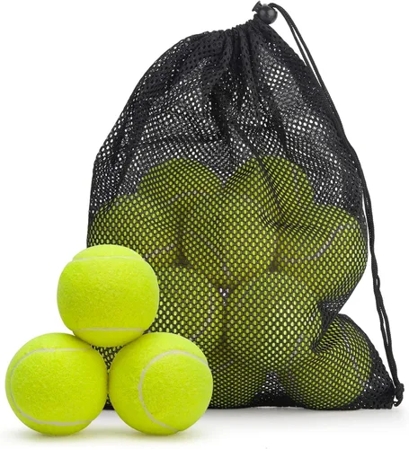 Miniatura 9 de SUNEZLGO Paquete de 12 pelotas de tenis, pelotas de tenis de entrenamiento de presión avanzadas, pelotas de tenis para perros, tenis grueso con Azul