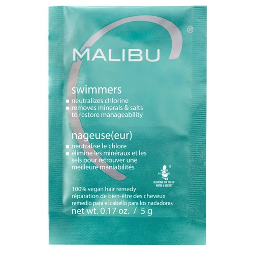 Malibu C Swimmers Wellness Hair Remedio (1 paquete) - Previene y protege la decoloración del cabello del cloro y los elementos de la piscina -