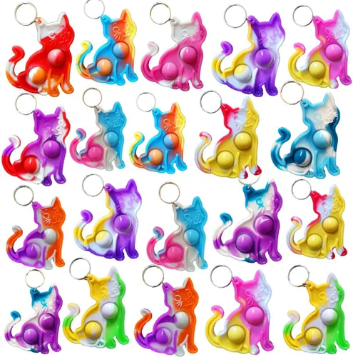 Miniatura 7 de Paquete de 24 juguetes divertidos para gatos, regalo único de verano, juguetes surtidos para niños, niños, aulas, estudiantes, regalos