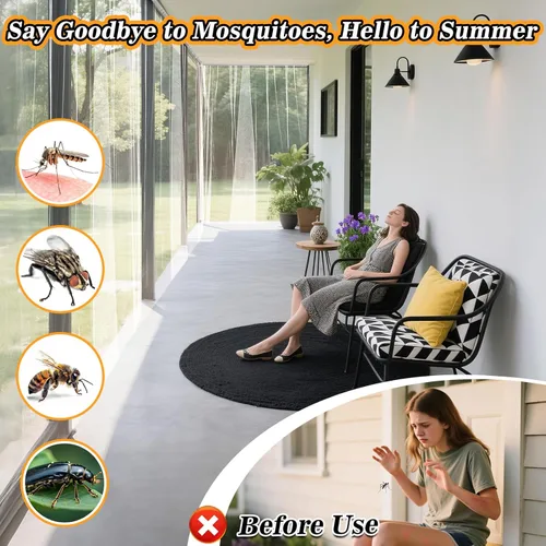Miniatura 3 de Mosquitera grande de 33 x 10 pies, red de malla para protección del jardín y plantas, pantalla contra pájaros e insectos del patio, blanco