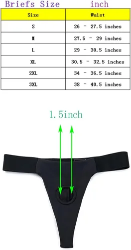 Miniatura 7 de BQQSHH Correa pequeña en ropa interior arnés, correa en arnés, strapons Strapless Boxers Breve para hombres parejas unisex