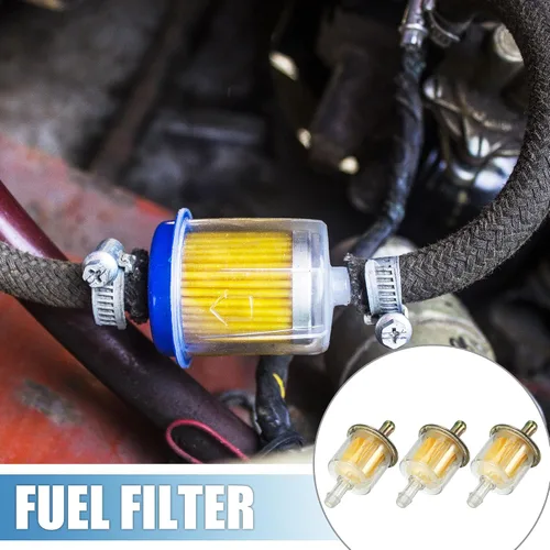 Miniatura 2 de Se adapta a filtros de combustible en línea de gas de 1/4 de pulgada, duraderos para motores pequeños, mini bicicleta, ATV, UTV, motocicleta