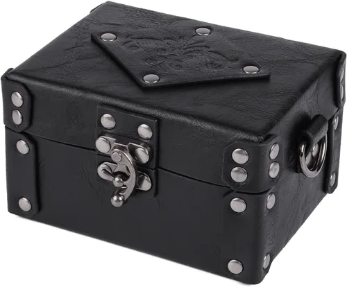 Miniatura 3 de HiiFeuer Caja medieval de alquimia de piel sintética con 12 viales de poción de corcho, bolsa cruzada portátil de fantasía, soporte para dados Dnd