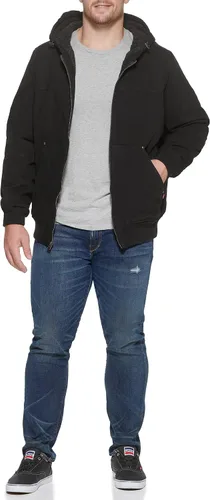 Miniatura 3 de Levi's Men's Workwear Cotton Canvas Hoody Bomber Jacket (Regular & Big & Tall Sizes)