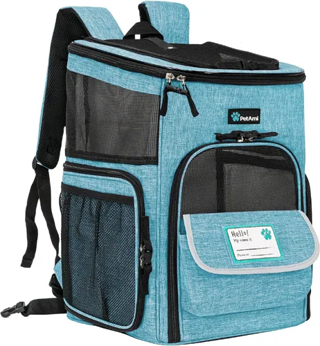 Miniatura 9 de PetAmi Mochila transportadora para perros, mochilas para gatos aprobadas por aerolíneas para transportar gatos pequeños y grandes, mochila
