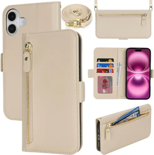 Miniatura 14 de Lipvina Funda tipo cartera para iPhone 12 Pro Max / 13 Pro Max para mujeres, bolsillo con cremallera, funda de teléfono de cuero PU con soporte
