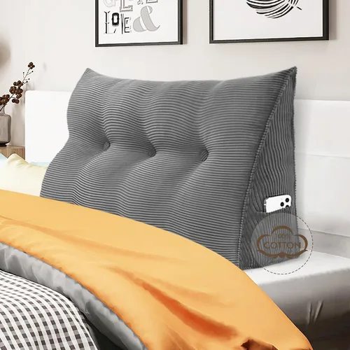 Miniatura 29 de WOWMAX - Almohada triangular para cabecero; almohada en forma de cuña para cabecero; almohada grande de refuerzo para cama, almohada