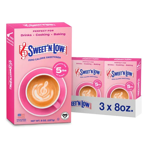 Miniatura 9 de Sweet'N Low Edulcorante a granel cero calorías, caja de 8 onzas, sustituto de azúcar granulado para hornear, café, té y más, Kosher y sin gluten