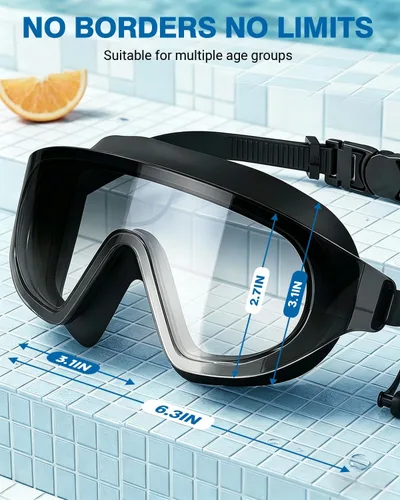 Miniatura 7 de Swim Goggles 2 Pack, Anti Fog&UV Rimless Wide View Gradient Swimming Goggles for Adult, No Leak for Men Women Beach