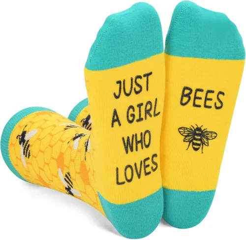 Zmart Funny Silly Cool Crazy Socks for Women Teen Girls, Turtle Bee Flamingo Dolphin Book Lover Gifts