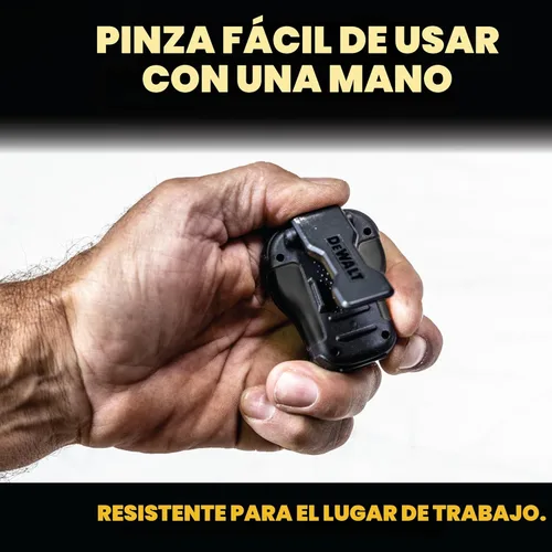 Miniatura 6 de DEWALT Altavoz Bluetooth Portátil Vestible [Edición Onyx - Negro] Altavoz Portátil Inalámbrico con Clip para Sitio de Trabajo Pro Resistente al Agua