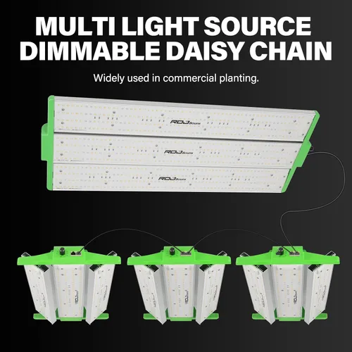 Miniatura 6 de RDJ Bouns Luces de cultivo de 120 W de espectro completo con UV e IR, ángulo de panel ajustable, atenuación de 0-100, cadena de margaritas, luces