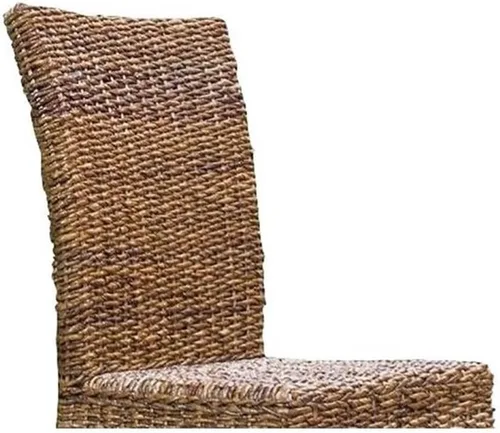 Miniatura 7 de BOWERY HILL Silla de comedor tejida a mano con hojas de abacá de 38 pulgadas de alto, mimbre y marco de madera, tamaño estándar perfecto