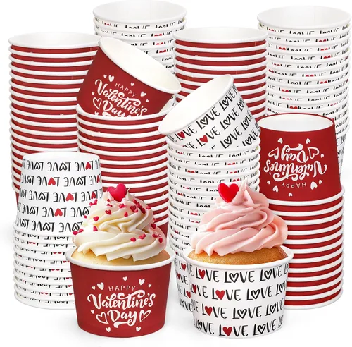 Miniatura 8 de Whaline 60 tazas de papel desechables con diseño de hojas de arce, cuencos de papel desechables de 9 onzas con hojas de otoño, tazas de papel