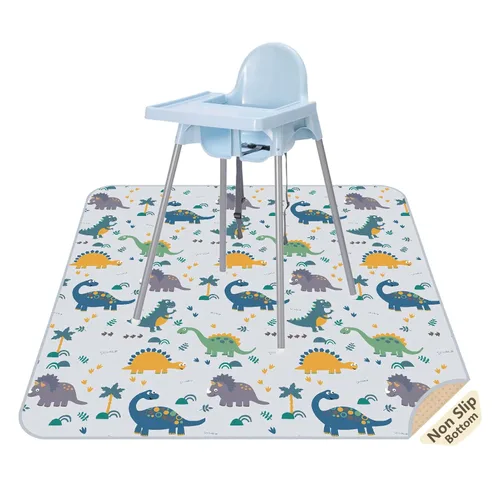 Miniatura 12 de Alfombrilla antideslizante para debajo de la silla alta/Artes y manualidades de CLCROBD, 51" Alfombrilla antideslizante para bebé contra Gris