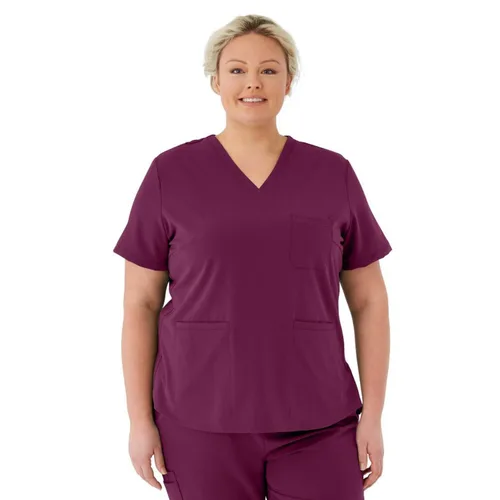 Miniatura 23 de ave. Lex - Blusa médica para mujer, estilo túnica, tela elástica en 4 direcciones, cómoda, de fácil cuidado, uniformes médicos para mujer