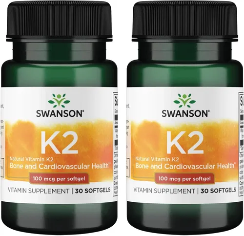 Miniatura 8 de Swanson Vitamina K2 (Menaquinona-7) - Suplemento vitamínico que apoya la salud cardiovascular y ósea - Hecho de Natto japonés para ayudar a regular