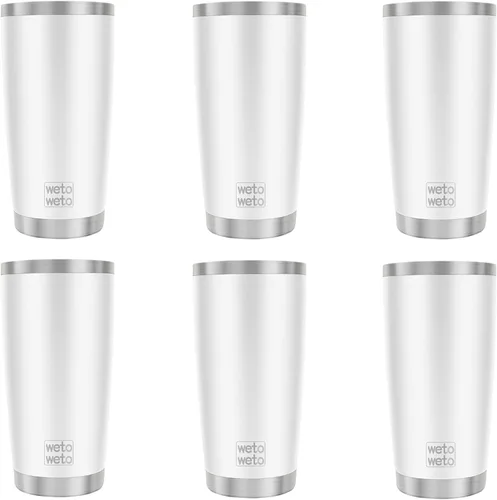 Miniatura 42 de WETOWETO - Vaso de viaje con aislamiento de 20 onzas, de acero inoxidable, con doble pared, a prueba de fugas, taza de café con revestimiento