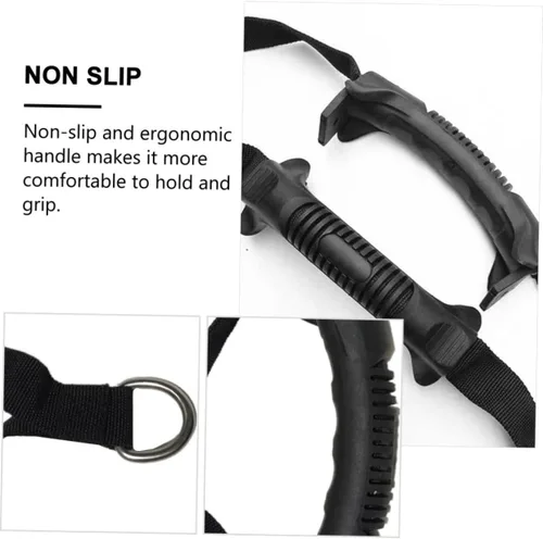 Miniatura 6 de BESPORTBLE 2 unids Fitness Handle Banda de Resistencia Mango de Entrenamiento Fitness Tirador de Cuerda Mango Deportivo Mango de Ejercicio Agarre