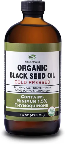 Miniatura 8 de Aceite orgánico de semilla negra – Botella de vidrio prensado en frío certificado por USDA, más de 1.5% timoquinona, 3 veces más de fuerza de comino