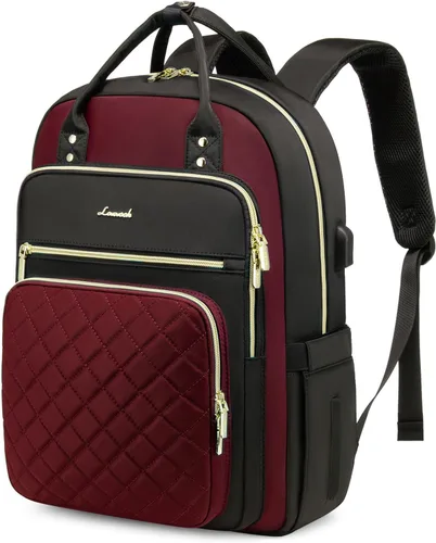 Miniatura 16 de LOVEVOOK Mochila para computadora portátil para mujer, mochila para trabajo de viaje, bolsa de computadora para enfermera, profesora, bolsa