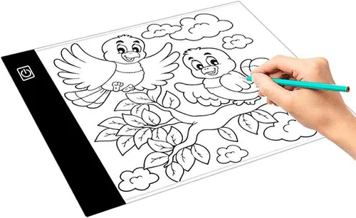 Miniatura 2 de Caja de luz de brillo ajustable A5, caja de luz LED para trazado, tablero de dibujo artístico, bloc de copia con función de memoria, mesa con cable
