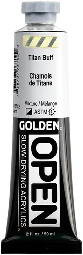 Miniatura 28 de GOLDEN OPEN Acrílicos de secado lento, Siena cruda, tubo de 2 fl oz, Pintura acrílica profesional, semiopaca Tierra de sierra natural