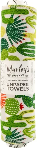 Miniatura 10 de Marley's Monsters Toallas sin papel - Rollo de 12 unidades, Toallas de papel reutilizables sin papel, de algodón, libres de árboles (Crepúsculo)