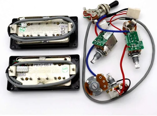 Miniatura 7 de ProBucker Alnico Pastillas de puente y cuello con arnés de cableado profesional y interruptores de 3 vías universales para guitarra eléctrica