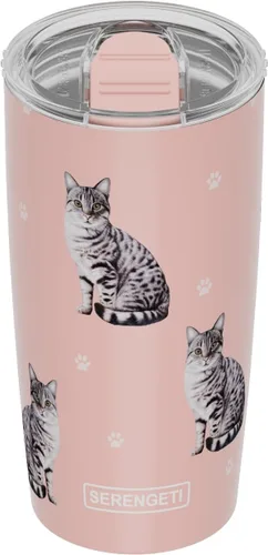 Miniatura 30 de SERENGETI Schnauzer - Vaso aislado al vacío de acero inoxidable de 20 onzas con tapa a prueba de derrames, impresión 3D, taza de viaje aislada