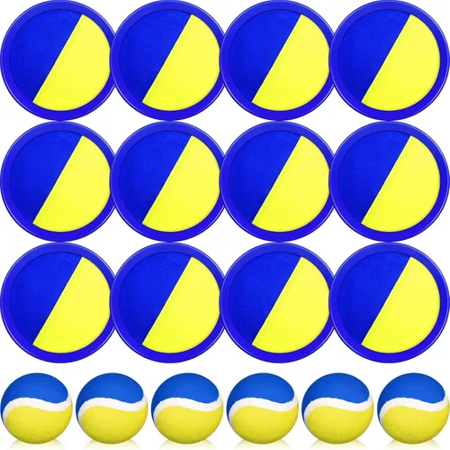 Miniatura 11 de Charniol Juguetes para niños, juego de lanzar y atrapar, juego de playa, juegos deportivos de pelota al aire libre, juguetes de nailon para niños