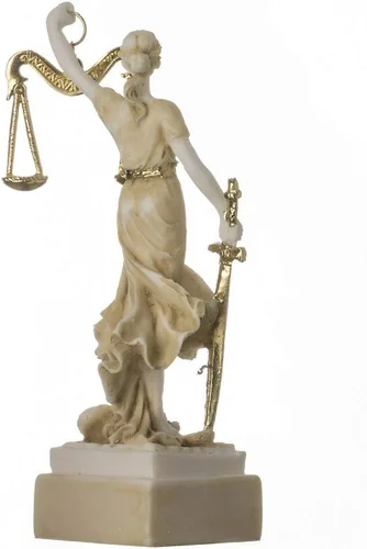 Miniatura 3 de Diosa griega Themis 5.5" Estatua ciega dama justicia abogada regalo dorado