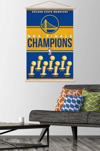 Miniatura 2 de Trends International NBA Golden State Warriors - Póster de pared de Champions 23, 22.37 x 34.00 pulgadas, paquete de impresión premium y colgador