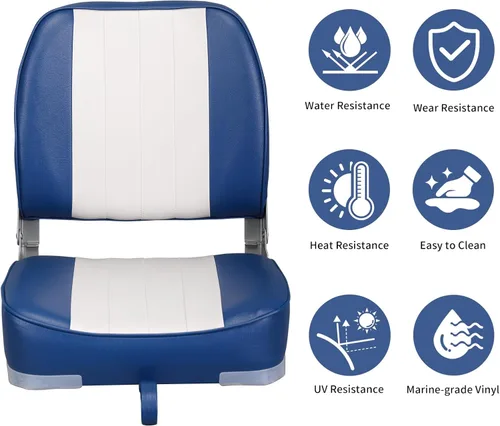 Miniatura 2 de Asiento de bote plegable Leader Accessories A-azul/blanco