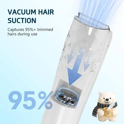 Miniatura 2 de DAILYLIFE Cortapelos para bebés, cortapelos silenciosos para niños con autismo, kit de corte sensorial de pelo de bebé, recortador de pelo