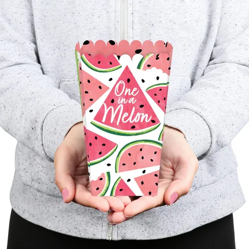 Miniatura 5 de Big Dot of Happiness Sweet Watermelon - Cajas de palomitas de maíz para fiestas de frutas, juego de 12