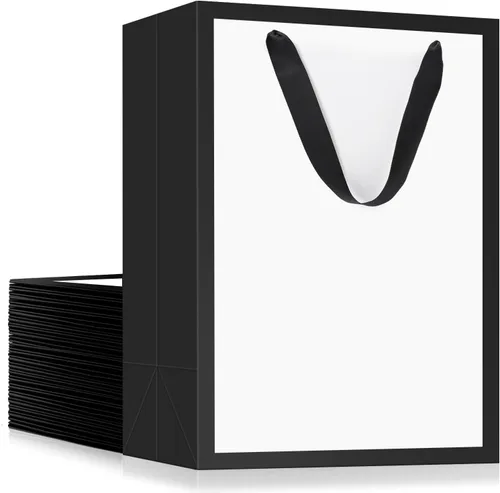 Miniatura 47 de EUSOAR Bolsas de compras de papel con asas, paquete de 25 bolsas pequeñas de papel kraft de 5.9 x 2.3 x 7.8 pulgadas, bolsa de mercancía