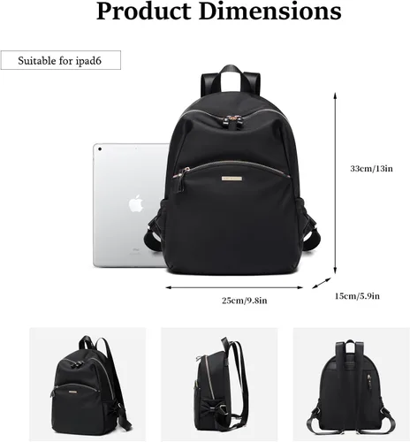 Miniatura 5 de GOLF SUPAGS Elegante mochila para mujer, mochila casual de viaje, mini mochila, bolso de nailon