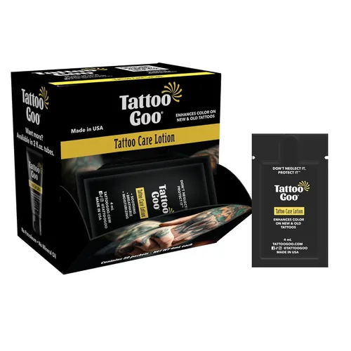 Miniatura 7 de Tattoo Goo Loción para el cuidado del tatuaje, 2 onzas, alivia la picazón y la irritación, hidrata y conserva el color, hidratante no grasa, loción