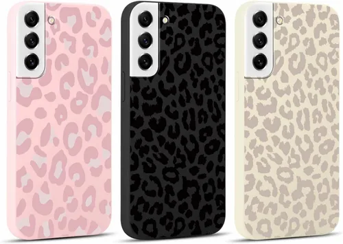 Miniatura 28 de 2 Pack Funda con lindo estampado de chita para Samsung Galaxy S22 Ultra 5G de 6.8", Fundas con patrón de leopardo de lujo, diseño de silicona suave