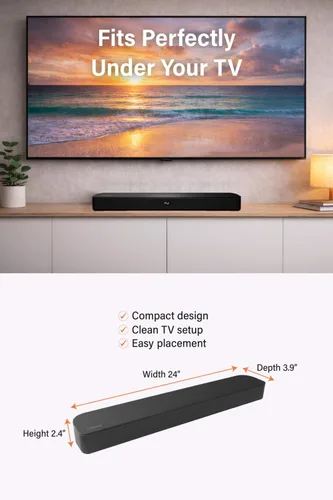 Miniatura 7 de FUNLOGY Barra de sonido para Smart TV, barra de sonido Bluetooth 5.0 de 100 W 2.1 canales con HDMI ARC, óptico y AUX, control remoto, para proyector