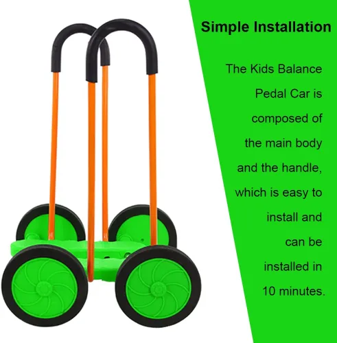 Miniatura 6 de Bicicleta de pedal de equilibrio para niños, vehículo de entrenamiento Hoverbard, scooter de ejercicio de equilibrio de confianza en uno mismo, Verde