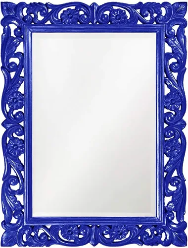 Miniatura 11 de Howard Elliott Chateau Rectangular Hanging Wall Mirror, Scroll Work Frame, Black, 31.5 x 42 Inch