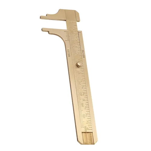 Miniatura 3 de Yosoo Health Gear Vernier Pinza, micrómetro de latón de doble escala deslizante, 3.937 in