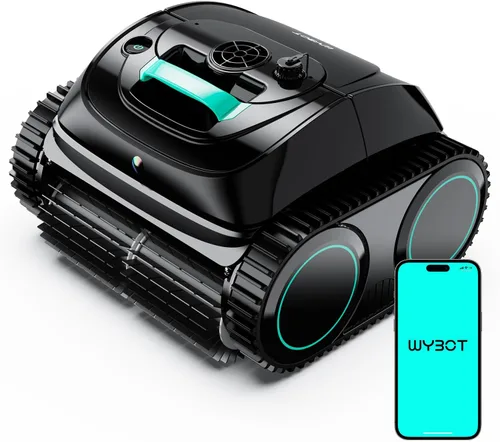Miniatura 9 de WYBOT - Aspiradora robótica C1 para piscinas enterradas, limpiador inalámbrico de piscina sobre el suelo 4 en 1, limpieza de pared y línea