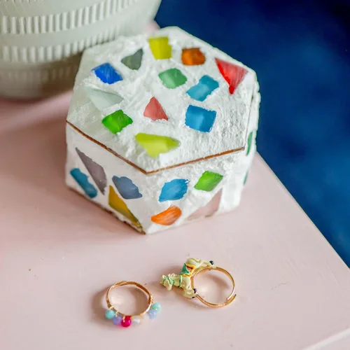 Miniatura 7 de Sculpd Kit de mosaico para niños, juego de manualidades de pintura para niños a partir de 7 años, cerámica, incluye azulejos de mosaico, 1 juego