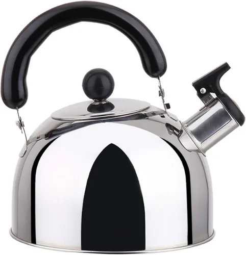 Miniatura 4 de Tetera clásica de acero inoxidable con mango ergonómico, funciona en placas de inducción 2 litros 2404